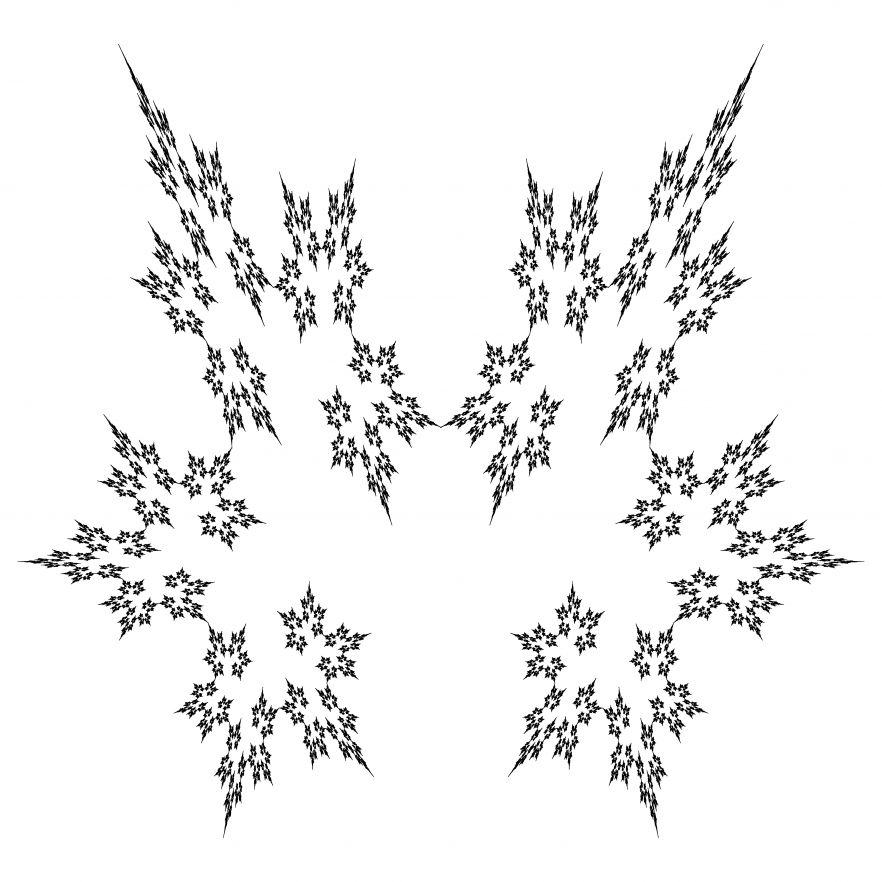 Strongly irreducible self-affine fractal whose Hausdorff dimension is precisely known (work by I. Morris et al. in Trans. Am. Math. Soc. 2019)