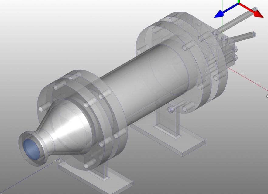 Computational fluid dynamics simulation of aerosol flow through the reactor during treatment 