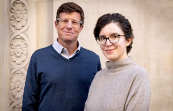 Mathematician's Prestigious Fellowship Drives New Discoveries in Marine Microbiology Pivot Fellow Natasha Blitvic and her mentor, Roman Stocker. Michael Lisnet/Simons Foundation