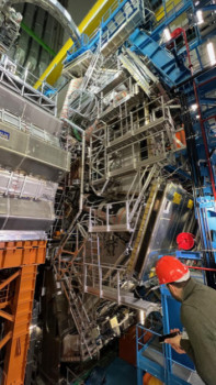 Inside the ATLAS experiment at the Large Hadron Collider. Credit: ATLAS Experiment.
